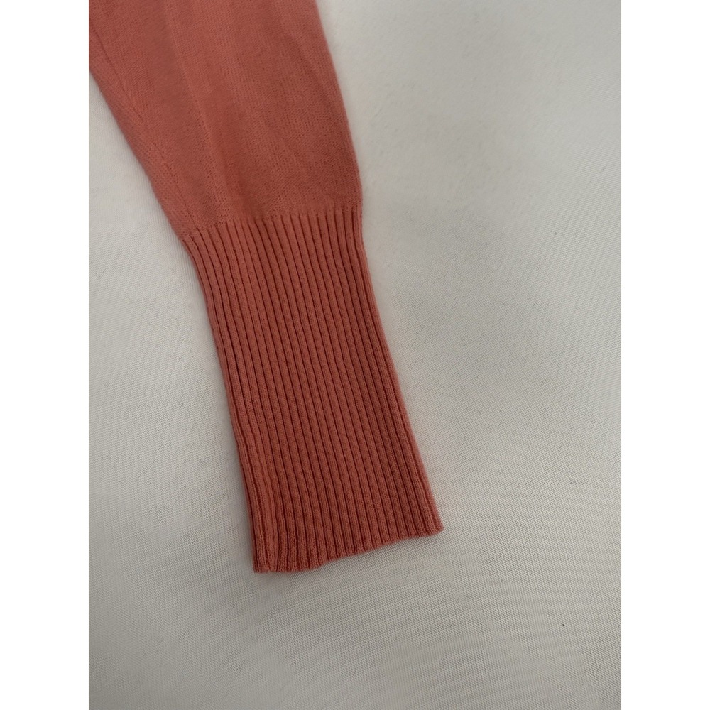Zara Coral V Neck‎ Stretchy Long Sleeve Crop Top Womens Size Small - Picture 5 of 7